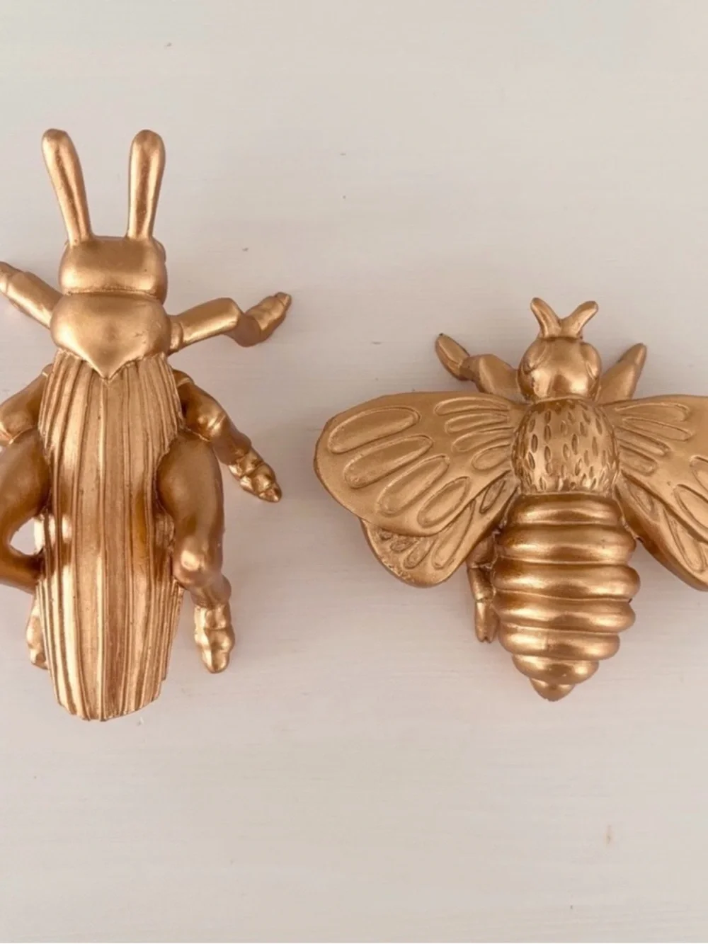 TARGET Grasshopper/ Bee Gold Figurines - New!
